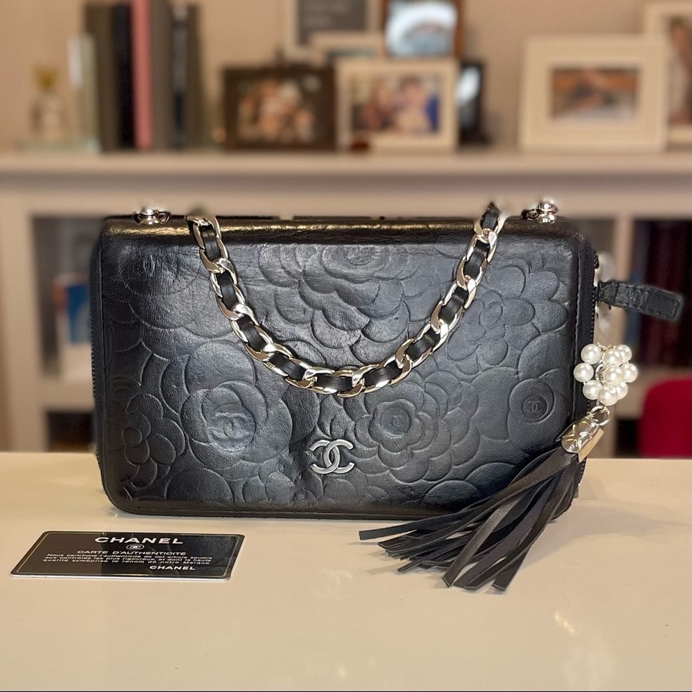 Authentic Chanel Camilla Zippy Wallet on a Chain